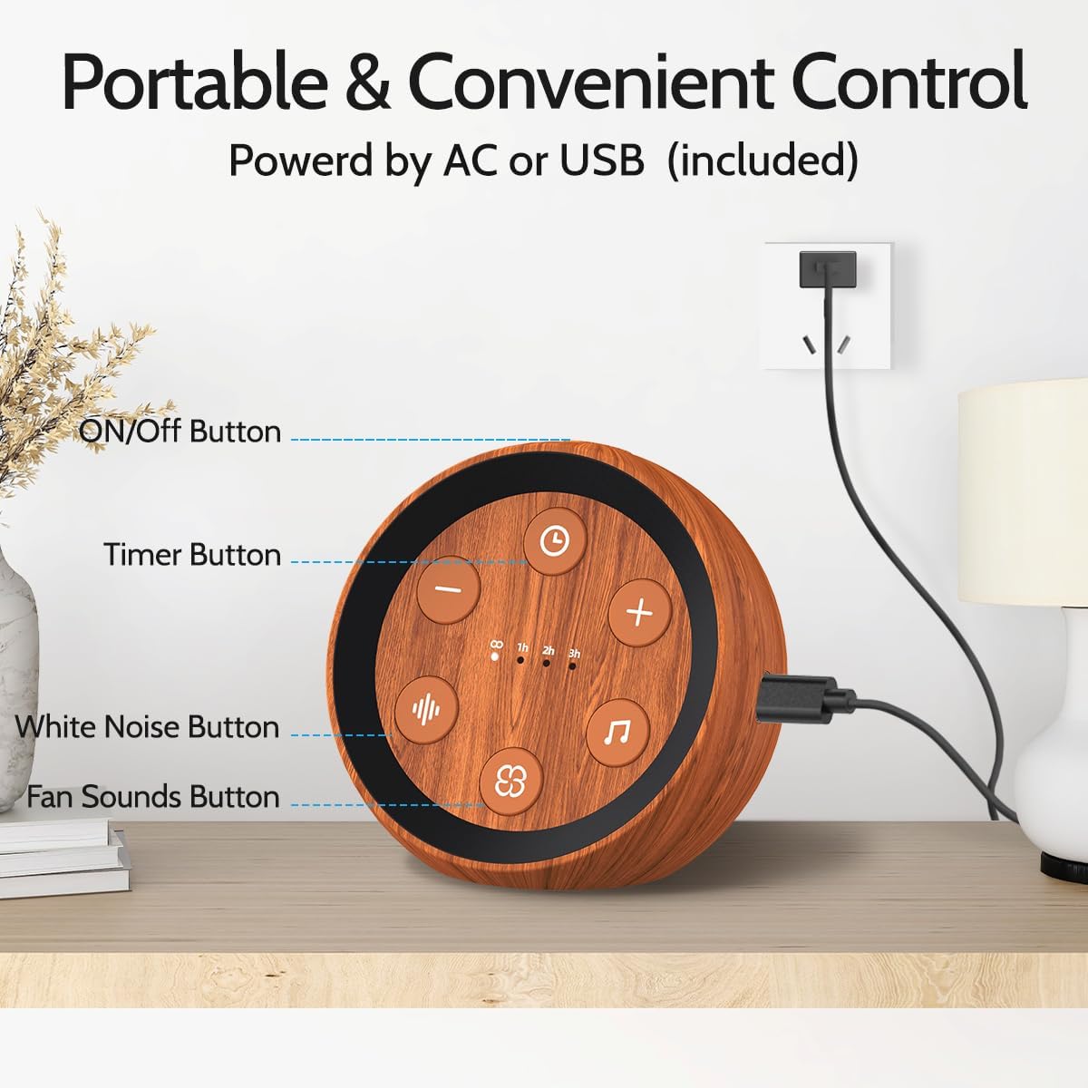 Sleep Machine White Noise Sound Machine with 32 Calming Sounds 36 Volume Levels Pink Brown Noise Machine for Baby Kid Adult with 4 Timer Noise Canceling Machine for Travel Office Privacy