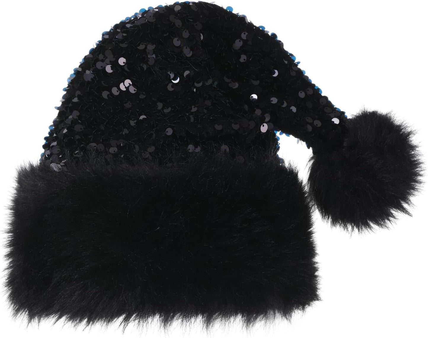 Personalized Sequin Santa Hat for Adults, Red Glitter Christmas Party Hat, Xmas Halloween New Year Holiday Headwear