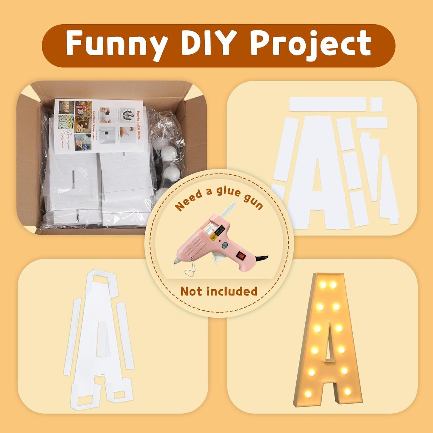 imprsv Marquee Light Up Letters, 4FT Mosaic Letters with Light for Baby Shower Graduation Party Decor, Large I for Engagement Wedding Party Decorations (Need to Assemble)