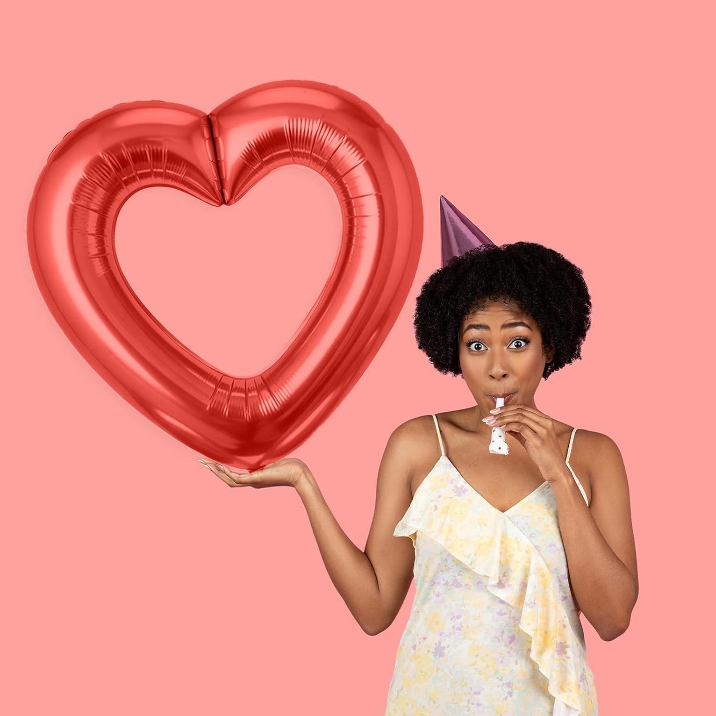 Red Heart Balloons,3Pcs 40Inch Large Hollow Out Heart foil Balloon for Valentine's Day Birthday Wedding Baby Shower Anniversary Party Decorations