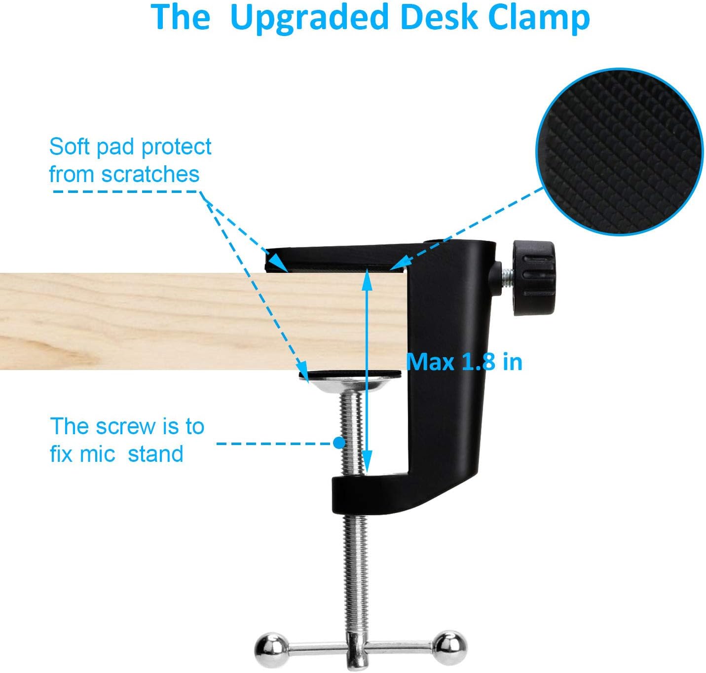 Wave 1 Microphone Stand, Professional Mic Boom Arm Stand Compatible with Elgato Wave 1 USB Condenser Microphone by SUNMON