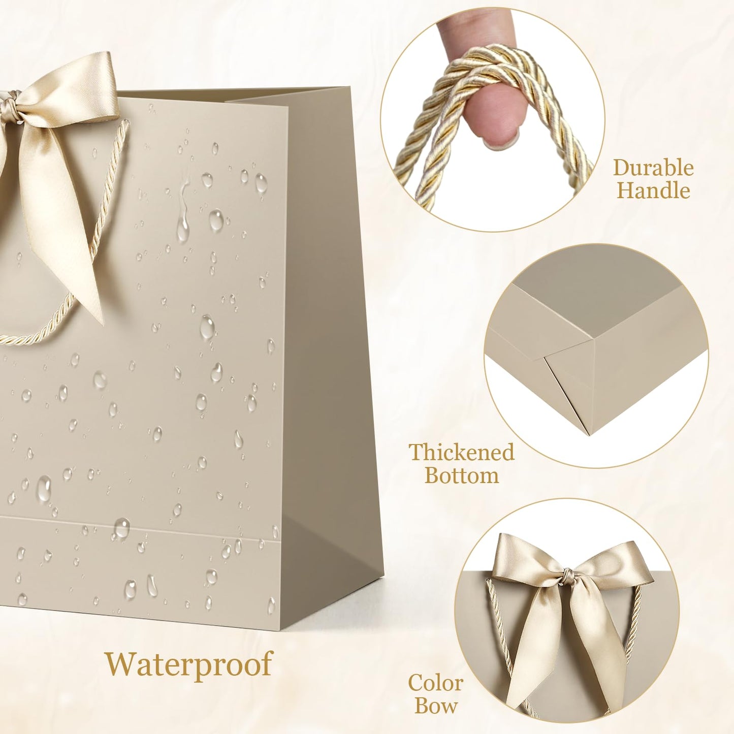 JMANNI Gift Bags with Handles, 13" Medium Gift Bags with Tissue Paper