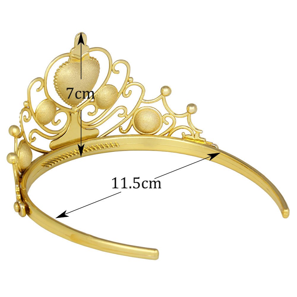 Princess Dress Up Crowns for Little Girls Gold Plastic Tiaras Crown Set Party Favors Pink Tiaras