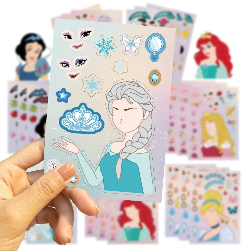 Cute Princesses Stickers 24 Sheets Make Your Own Princess Stickers for Kids