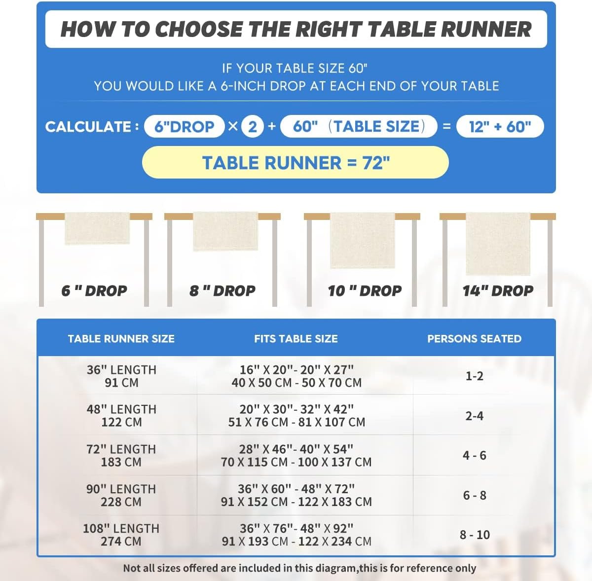 Artoid Mode Black Snowman Snowflake Let it Snow 2PCS Winter Table Runner, Christmas Kitchen Dining Table Decoration for Home Party Decor 13x72 Inch