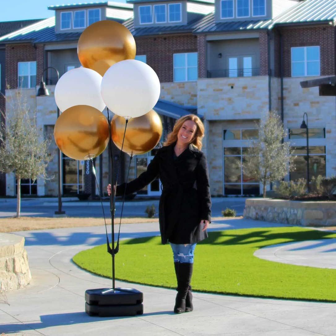 Weatherproof Reusable Balloon Cluster Kit – 5 Outdoor Balloons with Stand | Durable, Fade-Resistant, Wind-Resistant Balloons for Events, Car Dealerships, Parties & Grand Openings