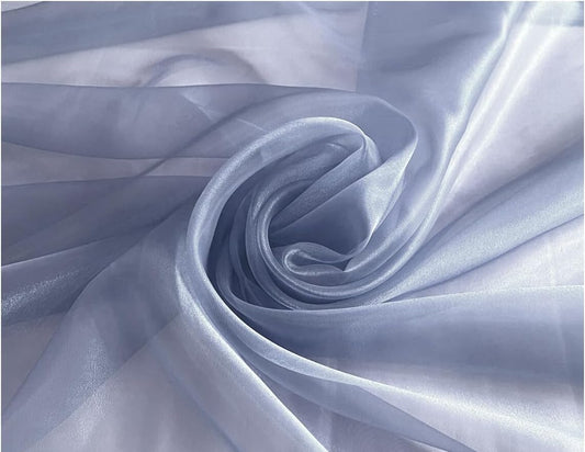 MDS Pack of 100 PCS Organza Chair Sashes Wider Dining Chair Bows Ribbon Tie Back for Wedding Party Birthday Bridal Shower Reception Event Banquet Home Chair Cover Decoration - Dusty Blue