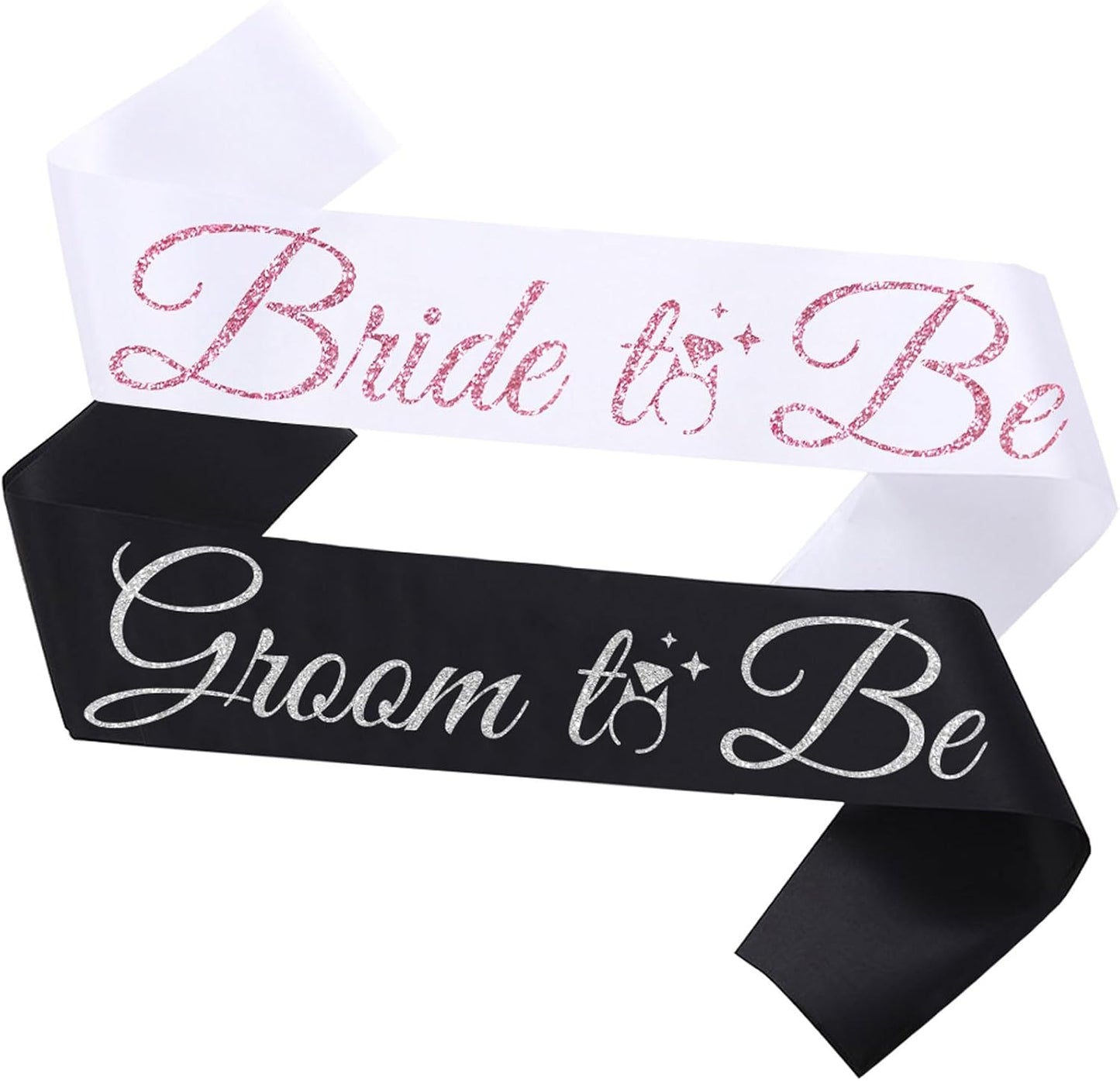 Bride Sash Bachelorette Party Bride and Groom to Be Sash for Bridal Shower Wedding Hen Party Decorations Engagement Gifts,White Pink