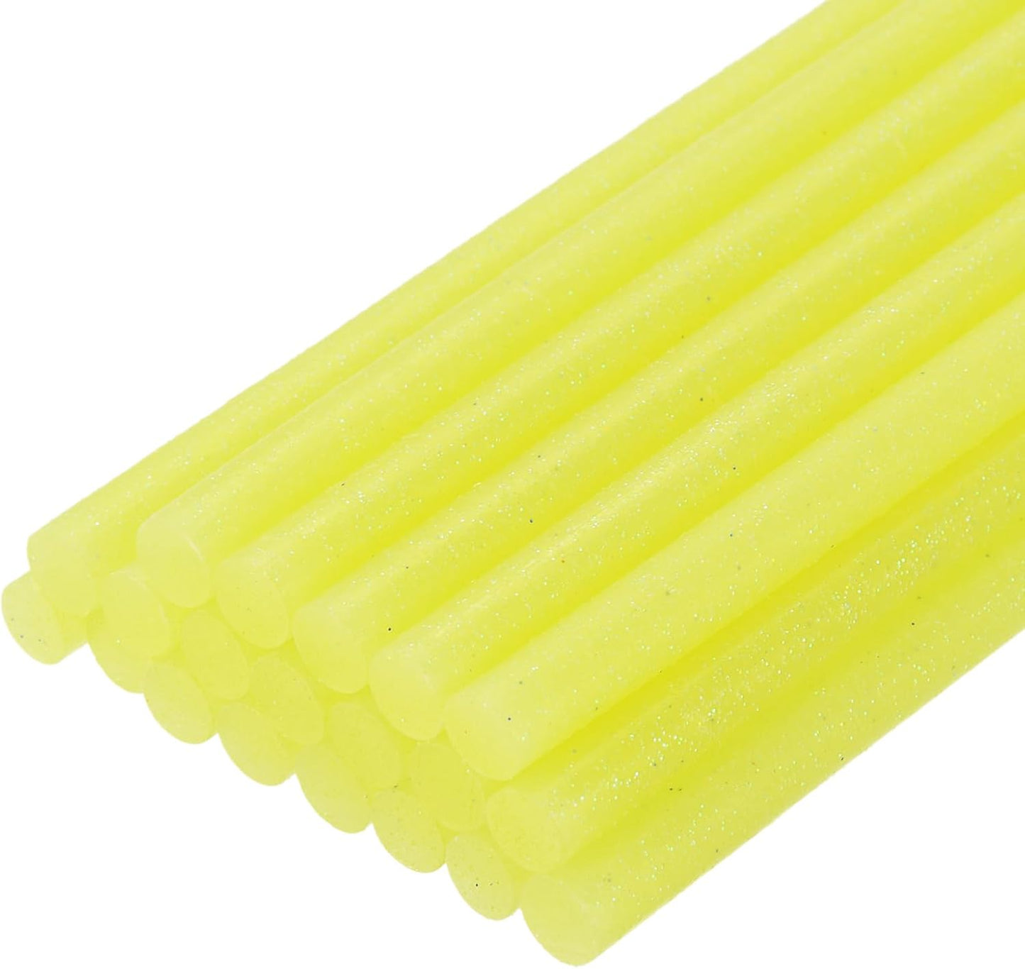 uxcell 20pcs Hot Glue Sticks for Glue Gun 11mm/0.43-inch x 8-inch Mini Hot Melt Adhesive Glue Stick Glitter Yellow