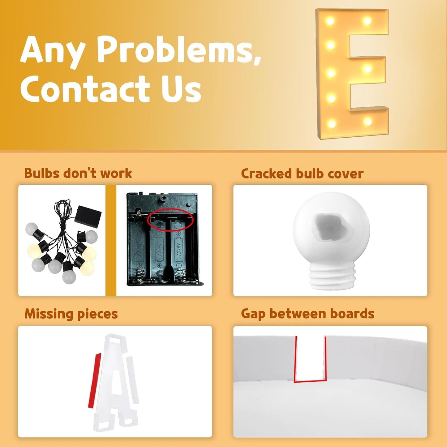 imprsv Marquee Light Up Letters, 3FT Mosaic Letters with Light for Baby Shower Graduation Party Decor, Large E for Engagement Wedding Party Decorations (Need to Assemble)