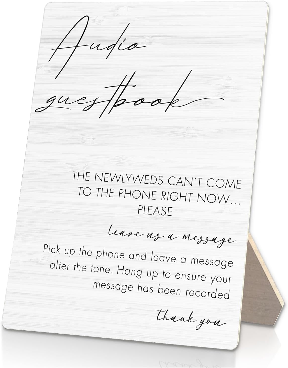 Audio Guestbook Sign, Wedding Guestbook Wooden Sign Stand 5x7inch, Message Audio Guest Book Wedding Sign Stand, Wedding Signs for Reception, Wedding Table Decorations, Wedding Table Sign