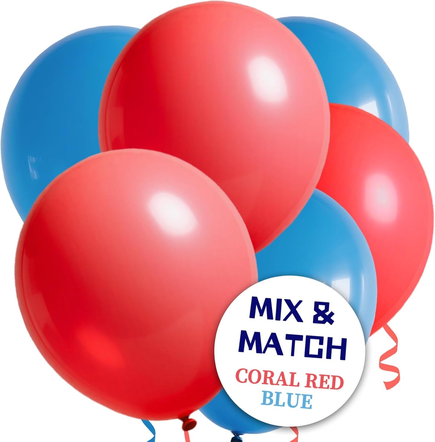 110pcs Coral Red Balloon 12 Inch, Coral Red Latex Balloons for Birthday Party Baby Shower Wedding(with 2 Ribbons).