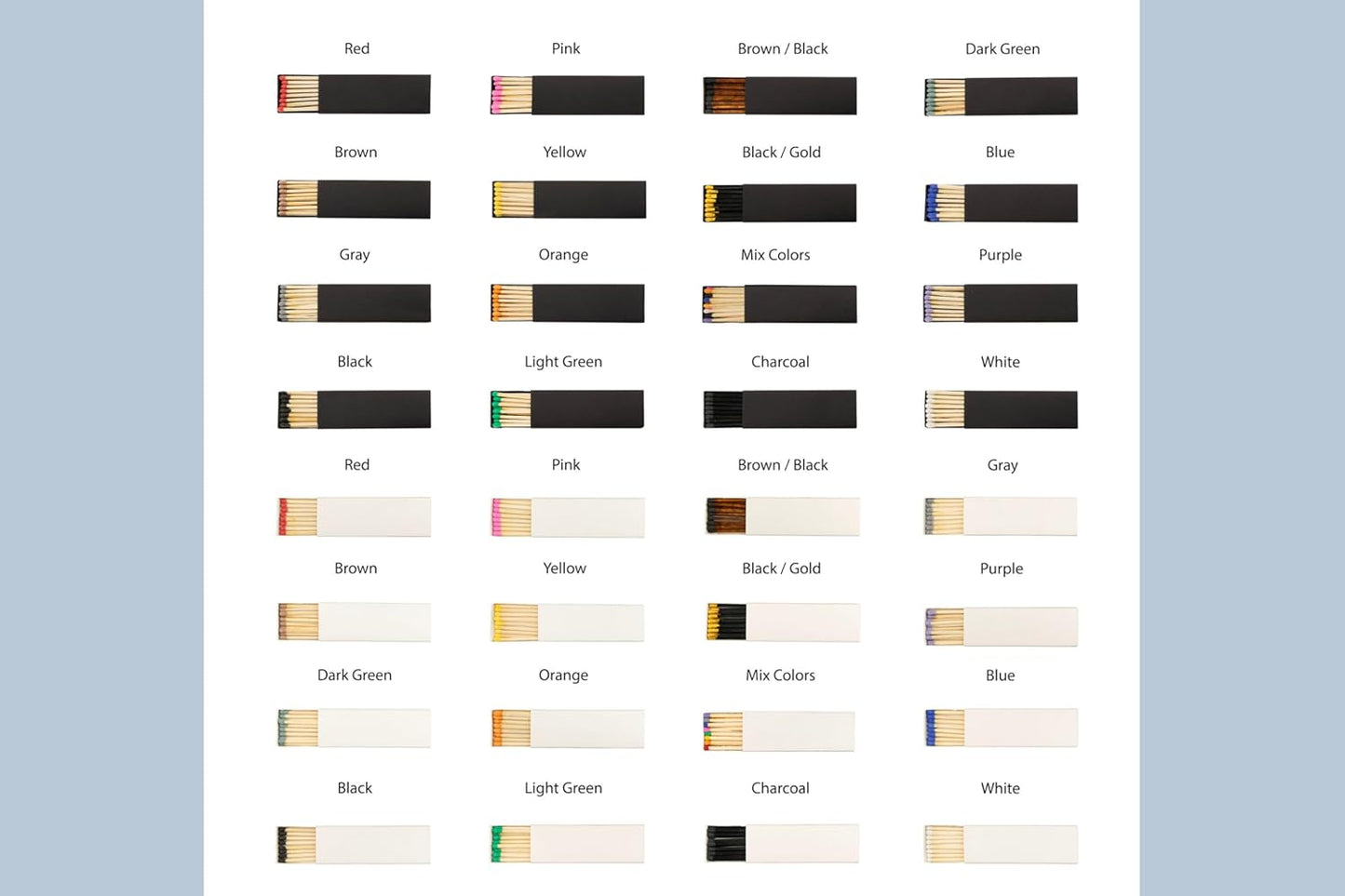 Customizable Funeral Matchboxes – Set of 10 – Memorial Design – Colorful Matchsticks – Perfect for Funeral Services & Remembrance (2" Matchsticks, Remembrance #2)