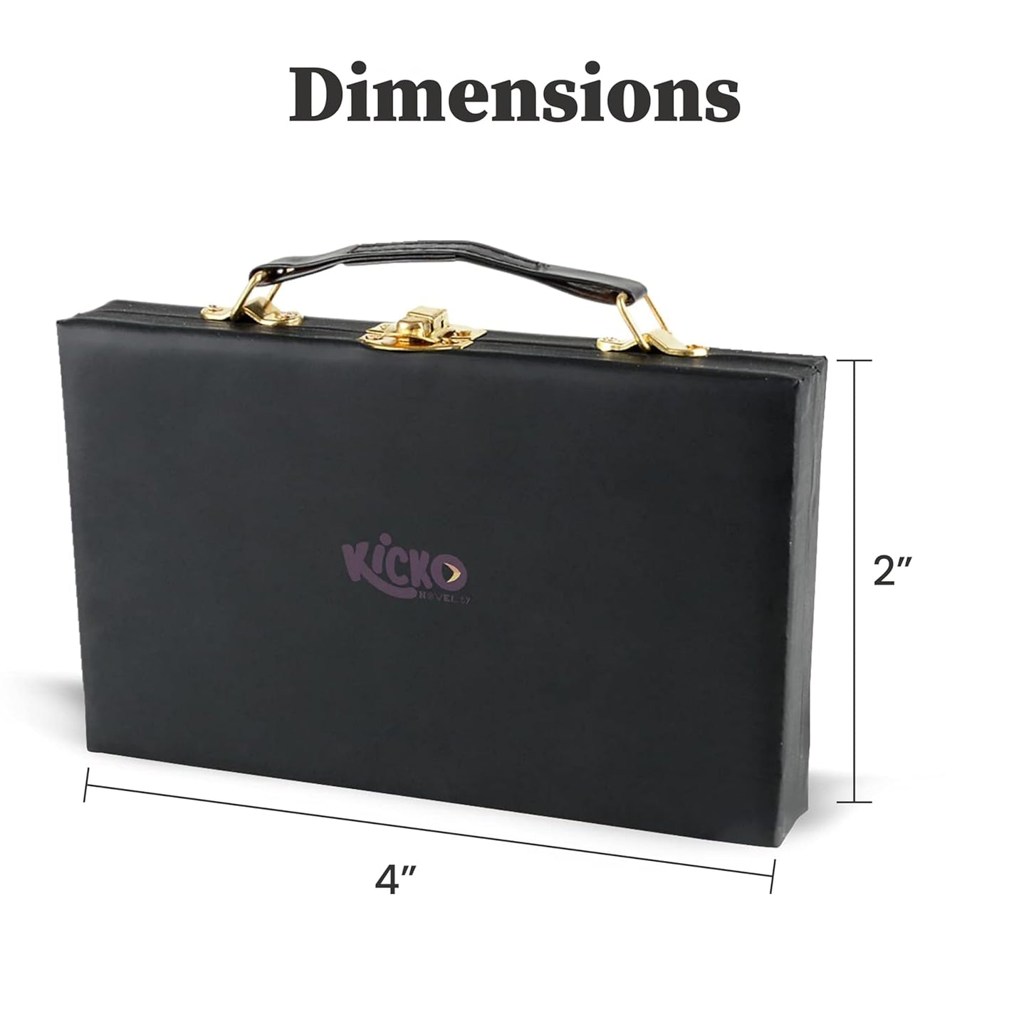 Kicko Domino Set - 28 Pieces Double Six Classic Dominoes in Durable Wooden Brown Box - Fun Mini Board Game for 2-4 Players - Ideal for Boys, Girls, Adults - Family Game Night and Vintage Party Games