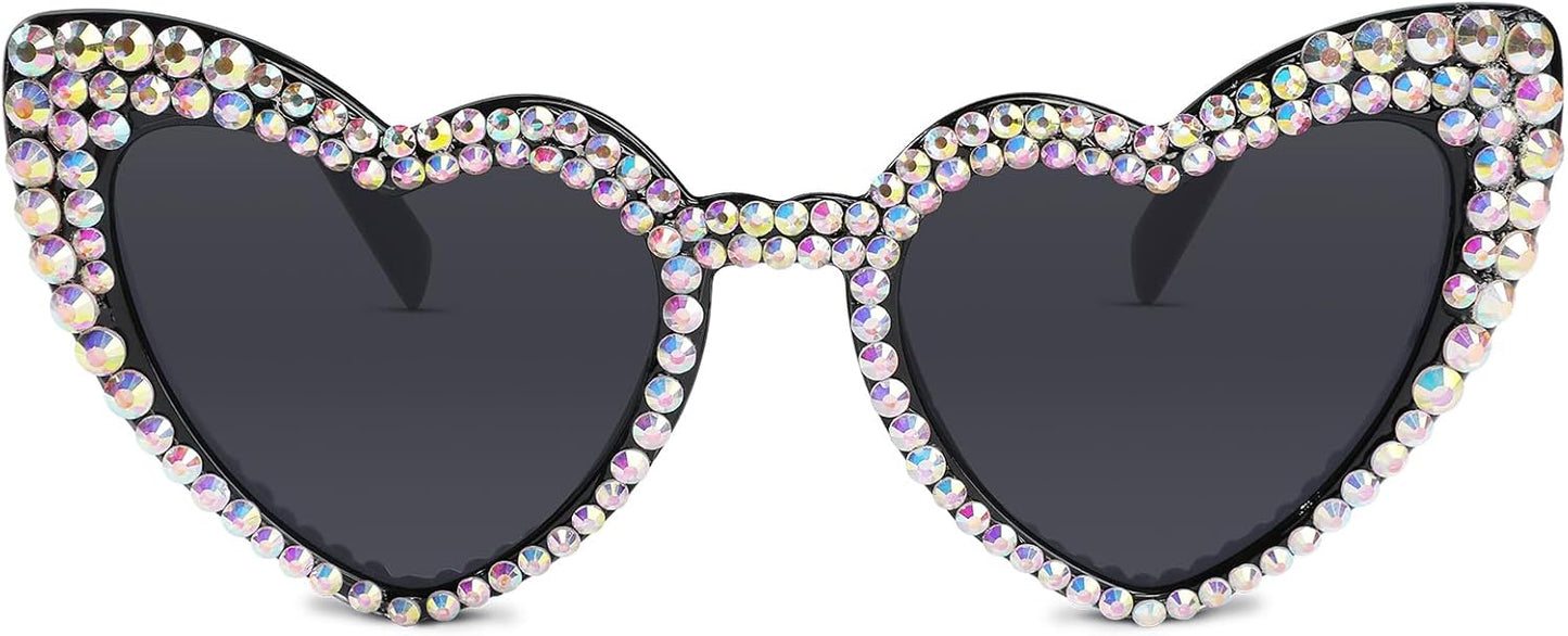 YOGFIT Heart Sunglasses for Women Fashion Classic Love Eye Protection Sunglasses Vintage Cute Heart Sunglasses