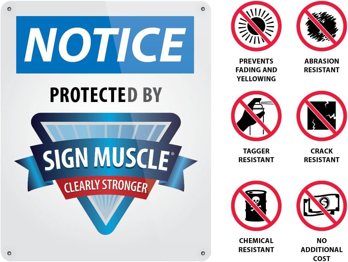 Custom OSHA Style Notice Sign 7" x 10" Plastic Sign, Customizable "Your Text Here", by AccuformNMC Made in USA