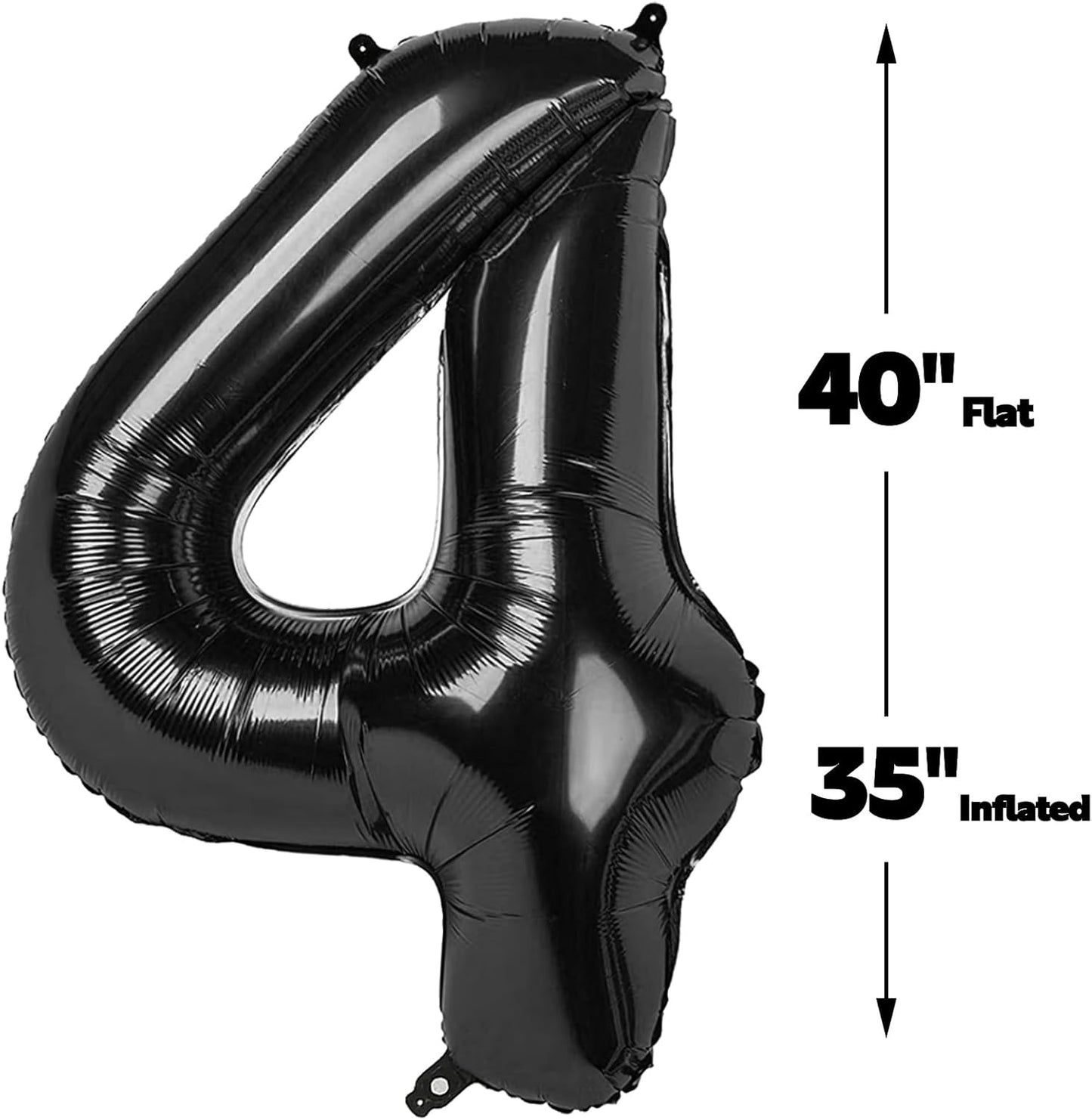 Black Number 14 Balloon - 40 Inch, Birthday Party Decorations, Anniversary & Graduation Supplies