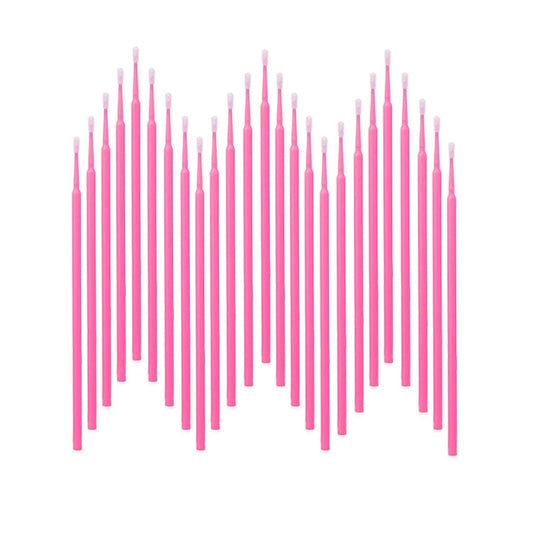 1200PCS Microswabs for Eyelash Extensions，Micro Applicators Brush for Cleaning and Applying Make-up Pink (Head Diameter: 2.0mm)