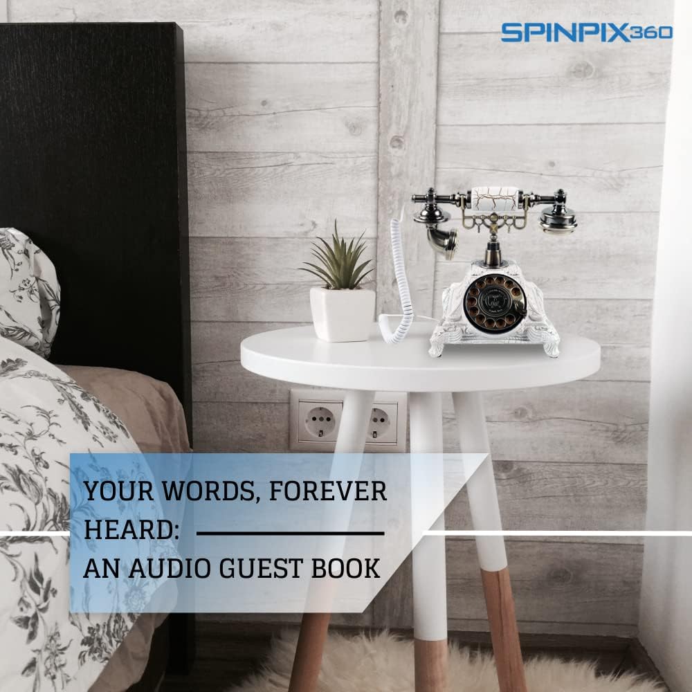 Audio GuestBook for Wedding - Record Customized Audio Messages with Guest Book – A Personal and Convenient Way to Preserve Your Special Occasions (Antique White)