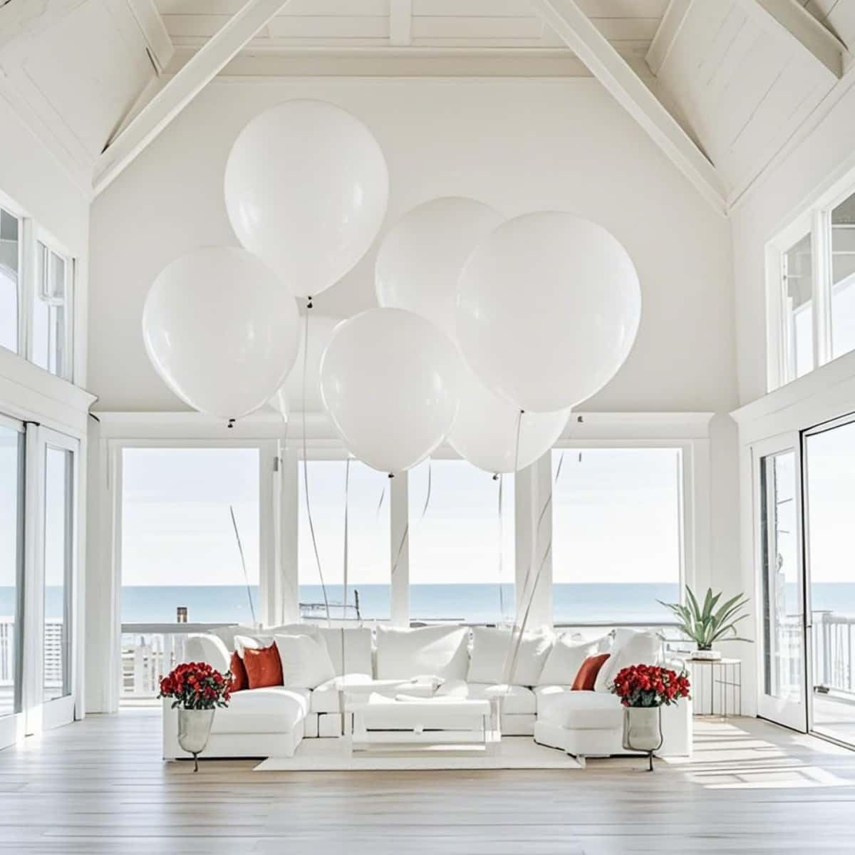 50 Pack White Balloons 24 Inch White Latex Party Balloon for Wedding, Birthday, Baby Shower and More