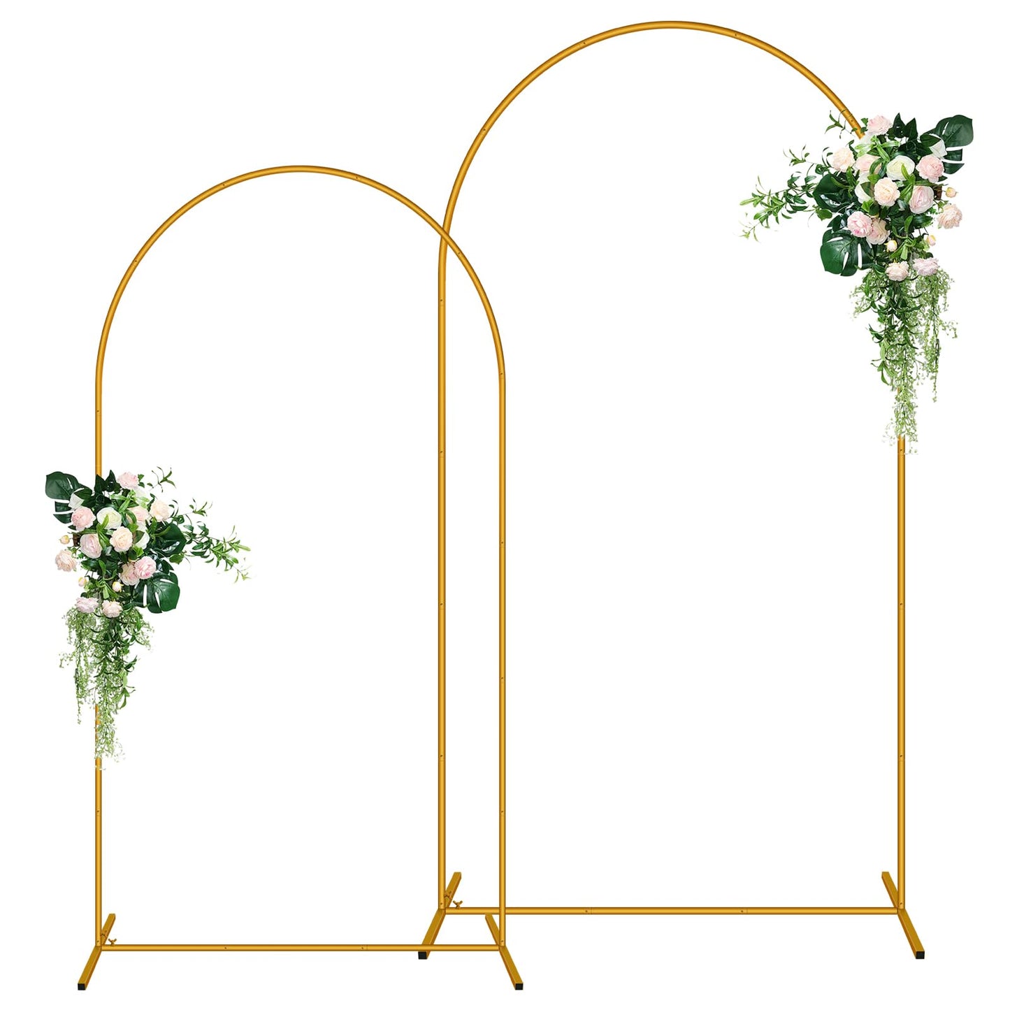 2 Pack Arch Backdrop Stand (7.2FT/6FT), Balloon Arch Stand