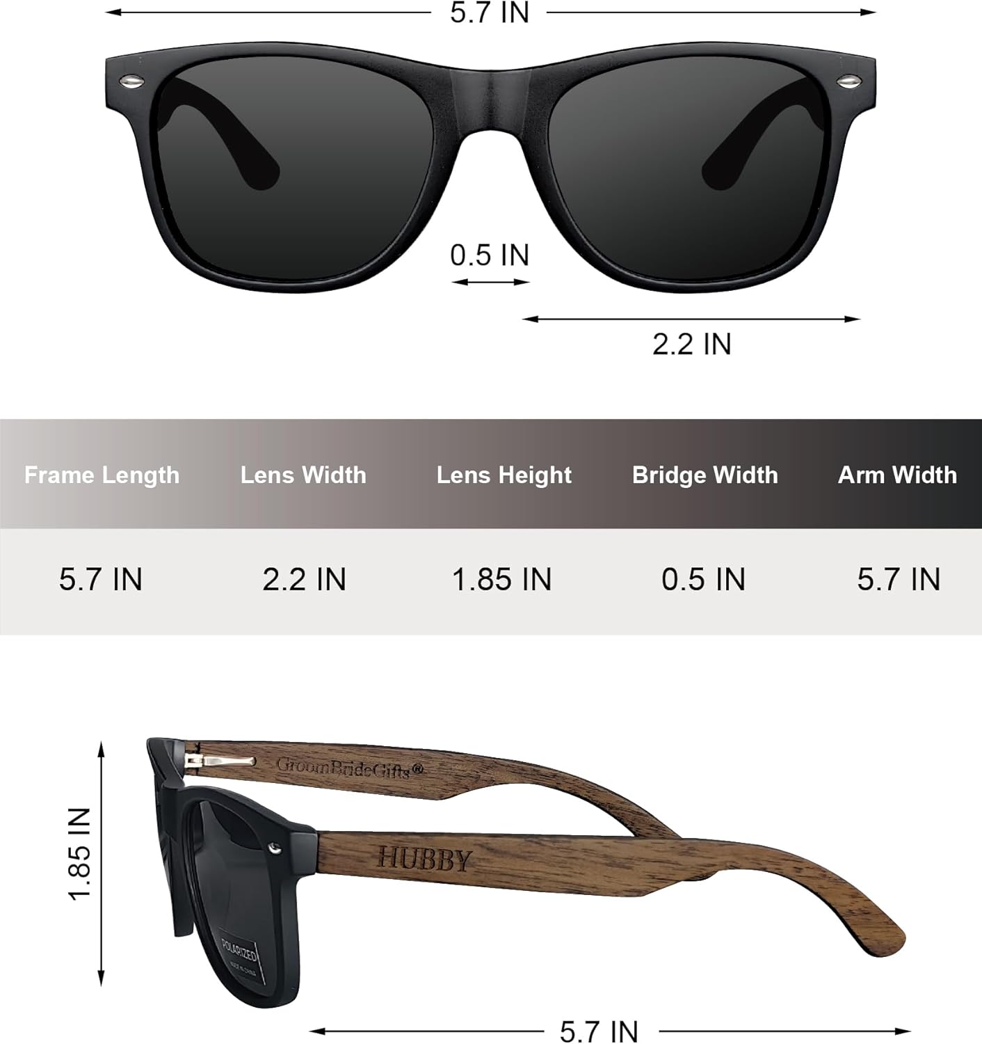 Bride and Groom Polarized Sunglasses for Wedding – UV400 Protection, Lightweight & Stylish Couple Sunglasses