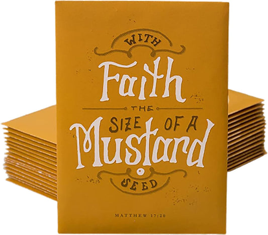 Bentley Seeds with Faith Pre Filled Giant Curled India Seed Packets - 25 Individual Mustard Seed Packs - Ideal for Party Favors - Non-GMO - Eco-Friendly Spring to Fall Gift - Outdoor Garden Seeds