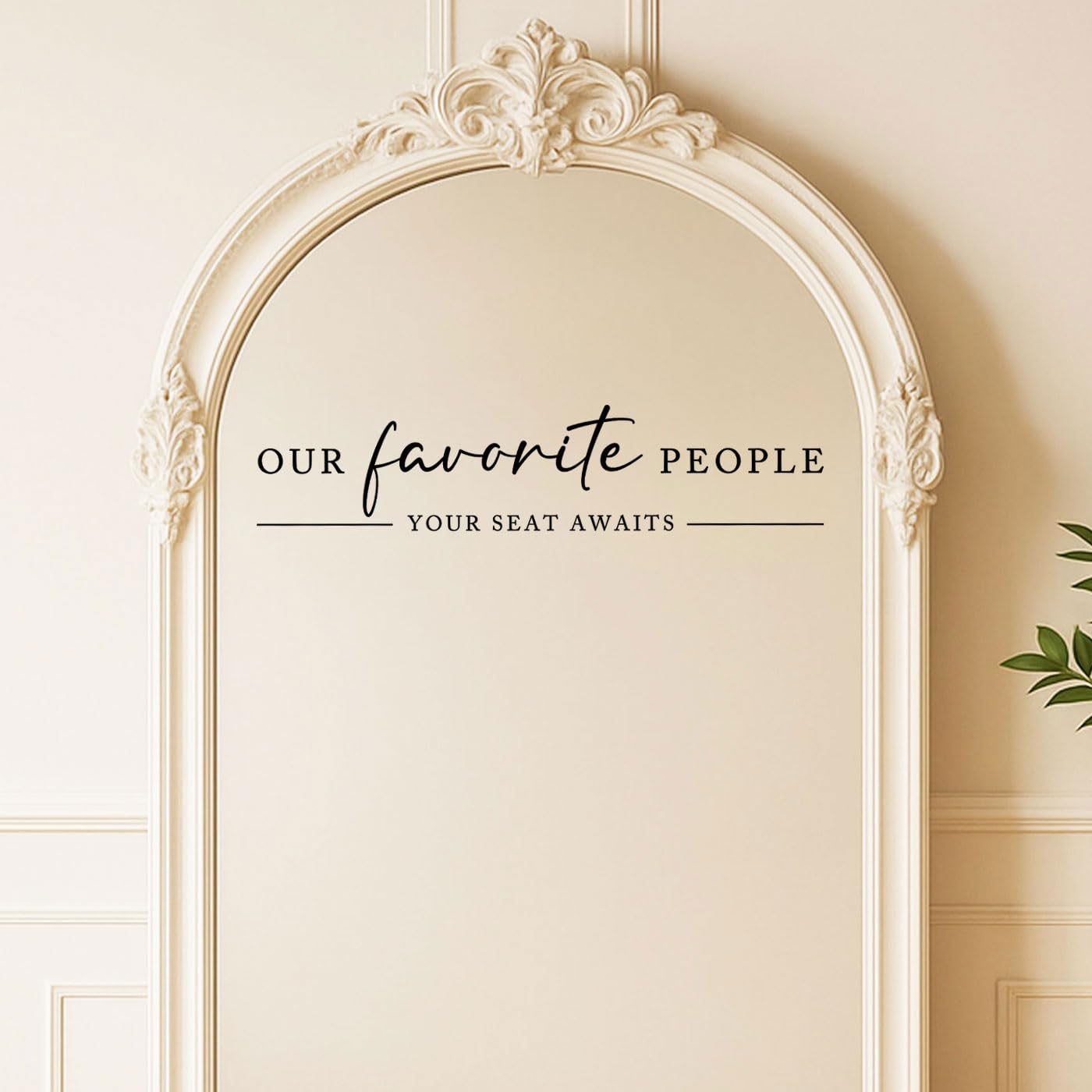 Our Favorite People Vinyl Decal, Find Your Seat Vinyl Decal, Wedding Sign Decal, Seating Chart Sticker, Our Favorite People Sticker, Wedding Removable Adhesive (Black, Wide 17")