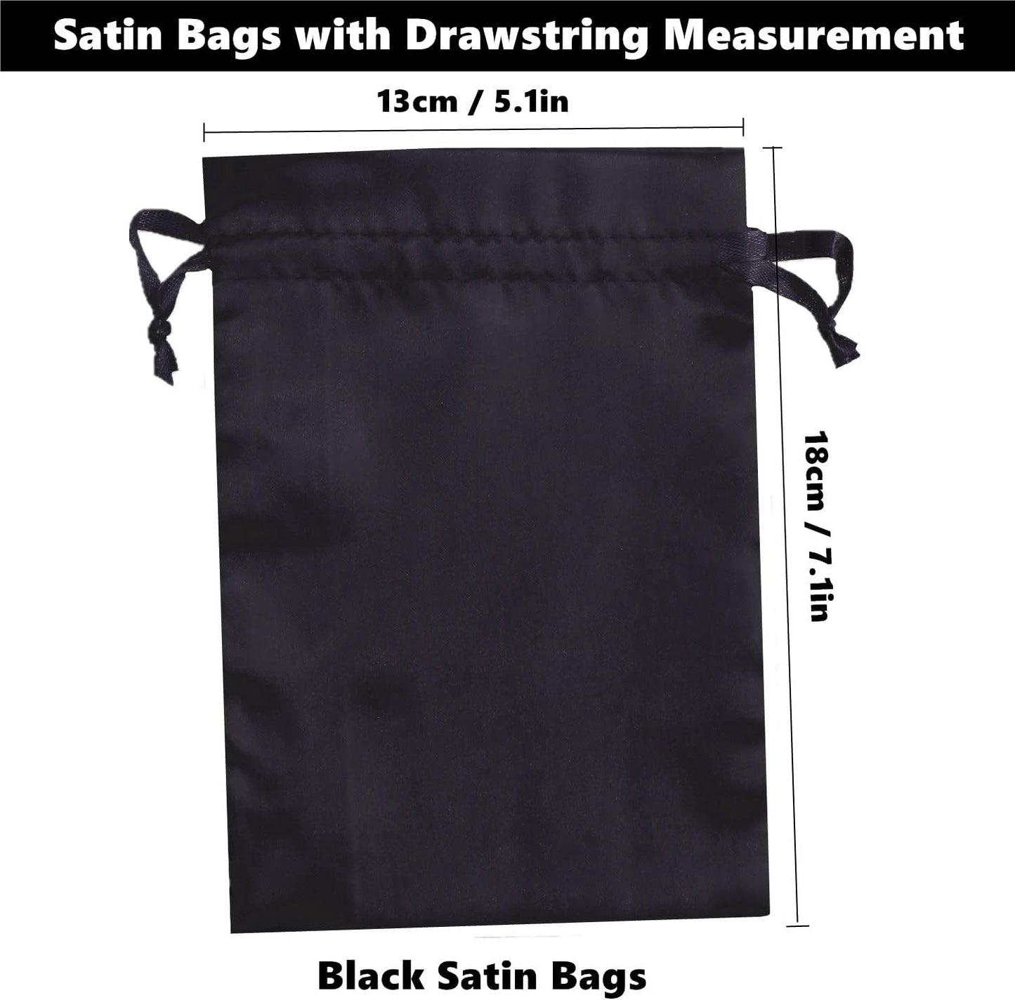 35pcs Black Satin Bags with Drawstring, 5x7 Inches Drawstring Gift Bags, Party Favor Bags Drawstring Pouch for Baby Shower, Bridal Shower, Christmas, Party Supplies, Candy, Jewelry Bags