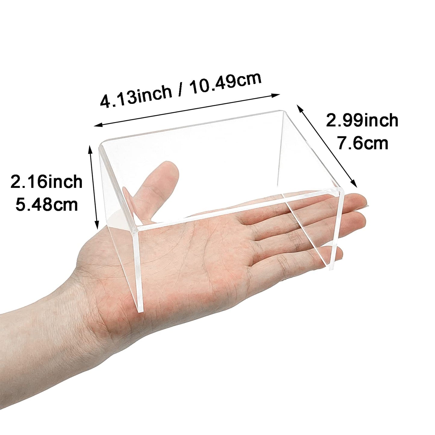 Cerpourt 2 Sets Acrylic Display Risers(3",4",5") Clear Product Stand,Cupcakes Holder Dessert