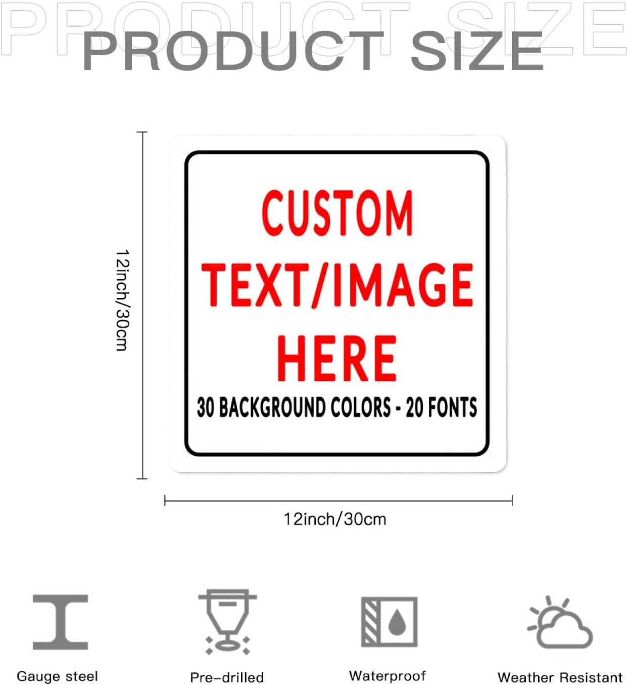 Custom Sign Personalized Custom Metal Sign, Customize For Office, Business, Workplace, Office, Home, Delivery Signs 12x12