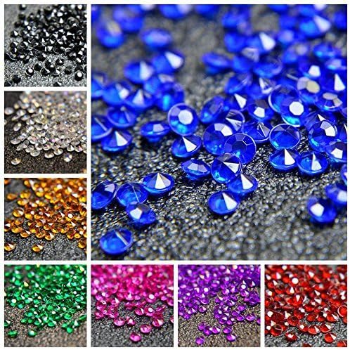1000pcs/ Pack Wedding Table Acrylic Diamond Scatter Crystals Confetti Acrylic Gems Vase Fillers Rhinestones for Wedding, Bridal Shower, Vase Beads Decorations (10mm, Pale Green)