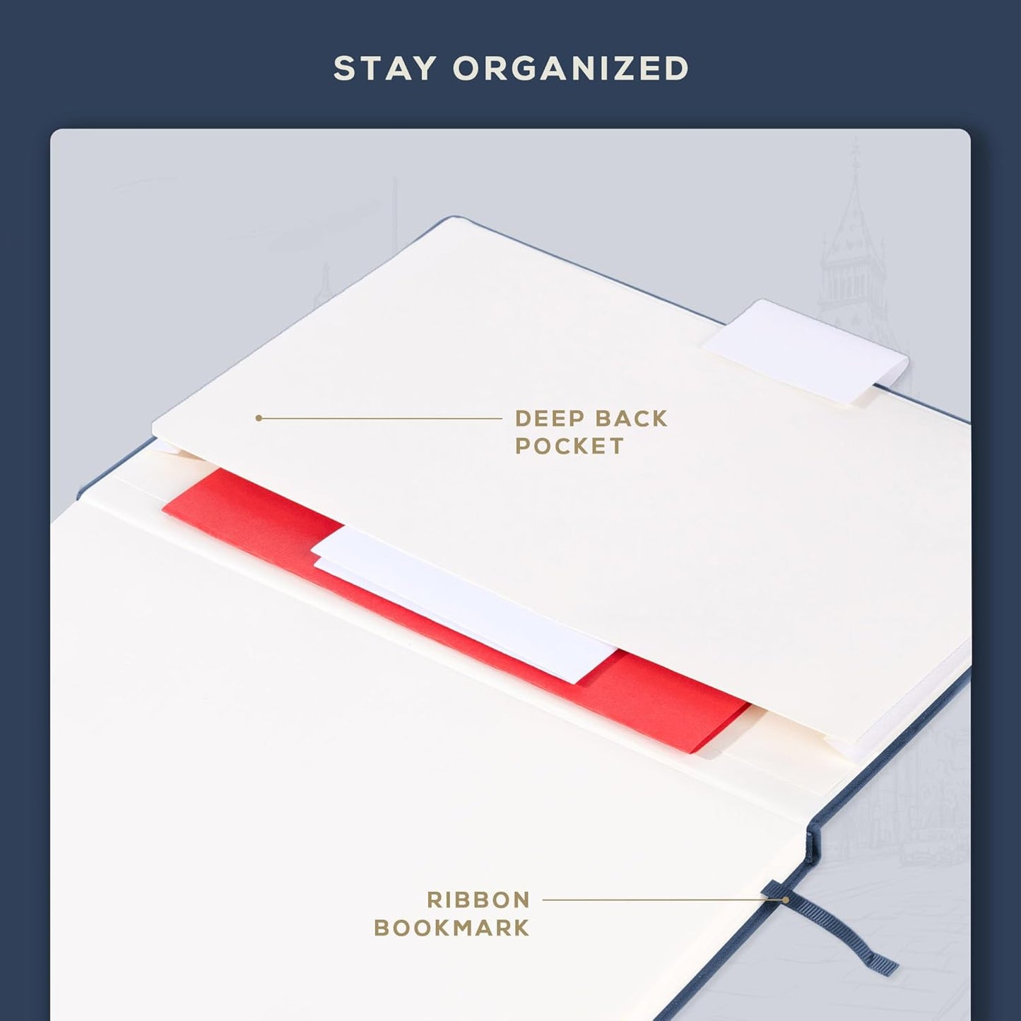 Beechmore Books A4 Sketchbook ??8.5x11 Premium Vegan Leather Bound Large Sketch Book Hardcover with 156 Thick 160gsm Perforated Ivory Pages, Blank Sketch Pad, Gift Boxed, Back Pocket, Ribbon Bookmark