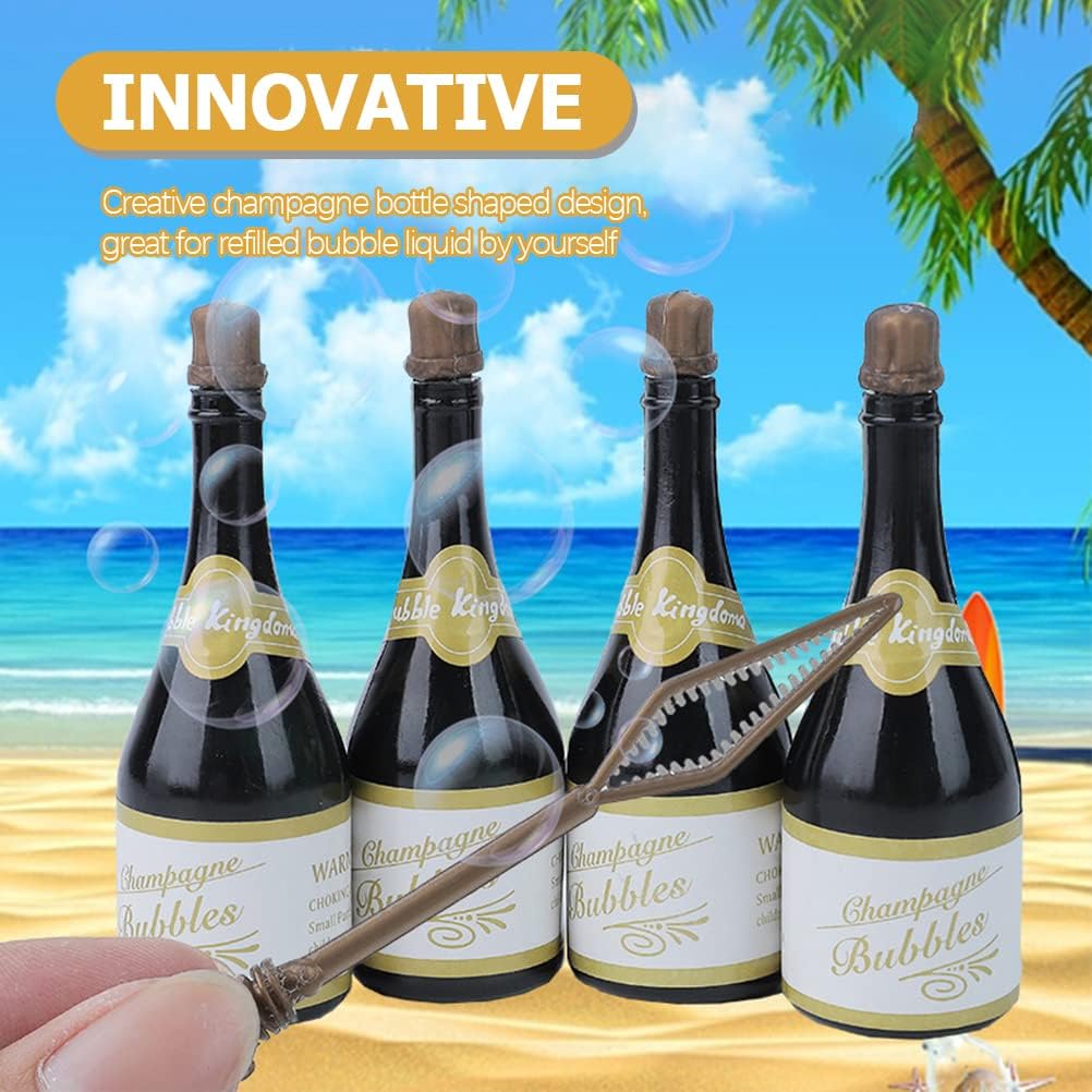 LUOZZY 24 Mini Champagne Bottles - Wedding & Bar Decoration, 1:12 Scale, 3.7x1.2 INCH