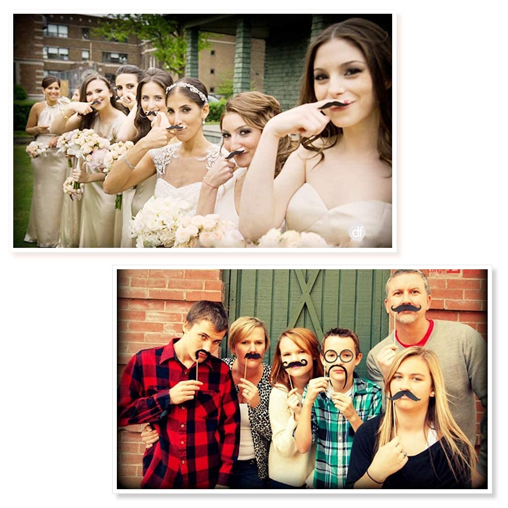 Party Props for Photo Booth Birthday Wedding Kids Adult Prom 58 Pcs, Rowae DIY Funny Costumes with