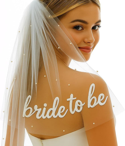 Bride To Be Bride Veil Bachelorette Party,Pearl Veils For Brides,Bachelorette Party Decorations