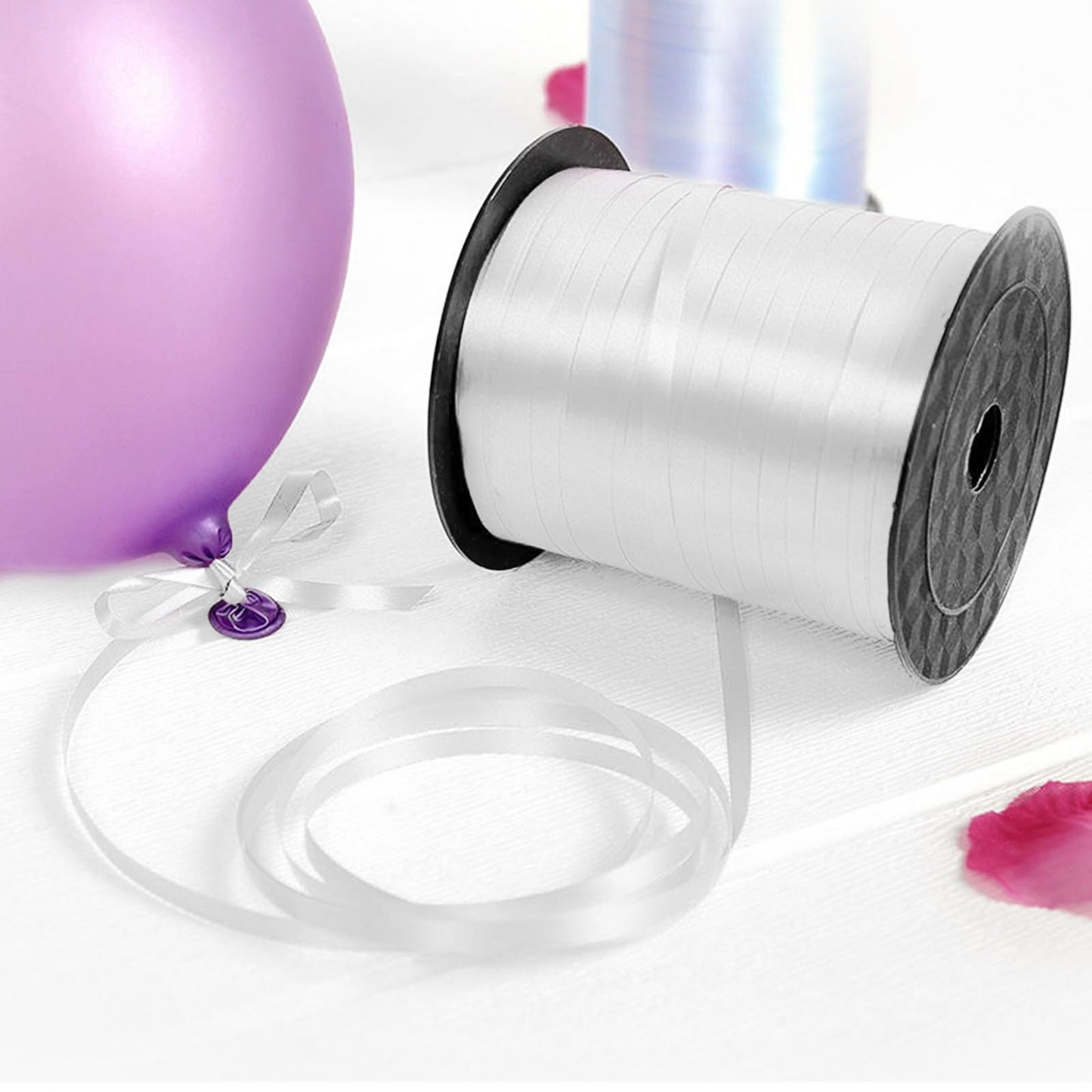 Premium White Curling Ribbon, 500 Yard for Gift Wrapping, Balloon String, Party Decoration, Baby