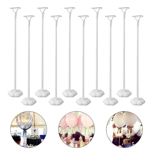 Sakolla 10 Sets Balloon Stick Stand, Holder with Base for Table Desktop Centerpiece, Birthday