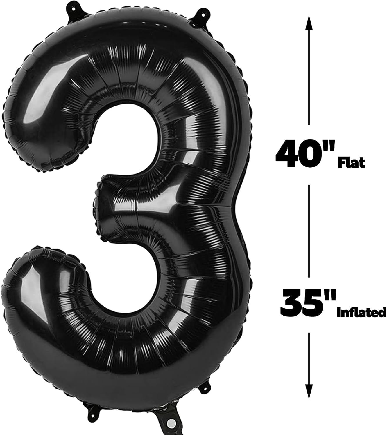 Black Number 23 Balloon - 40 Inch, Birthday Party Decorations, Anniversary & Graduation Supplies