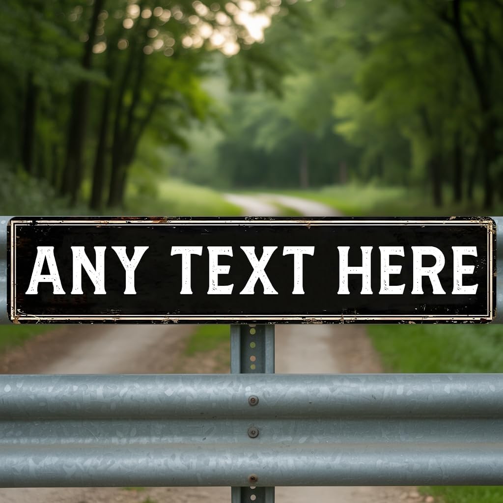 Custom Metal Signs for Home Decor - Personalized Outdoor Street Sign, Fade Resistant Aluminum, UV Protected & Weatherproof - 4x18 Inches