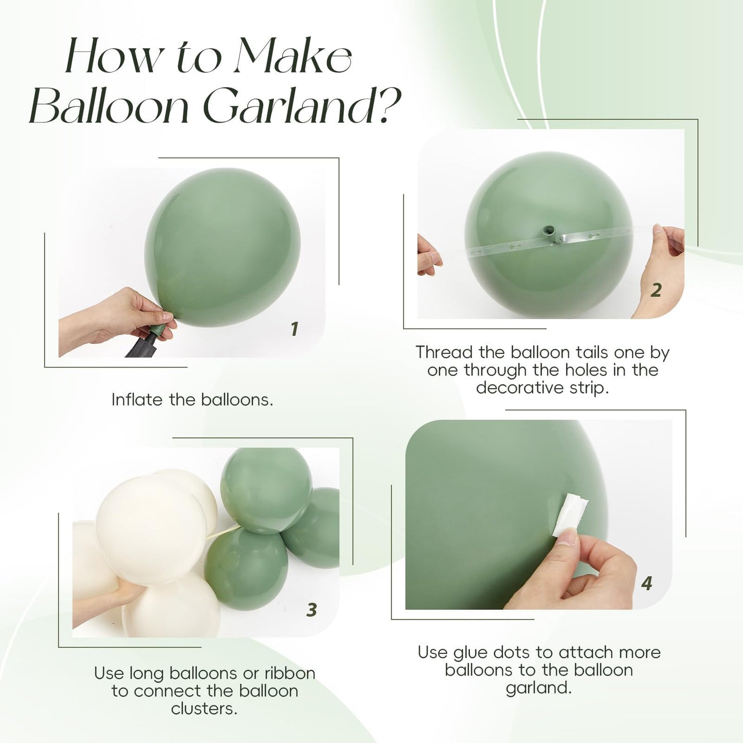 73pcs Sweet 16 Party Decorations with Sage Green Sand White Gold Balloons