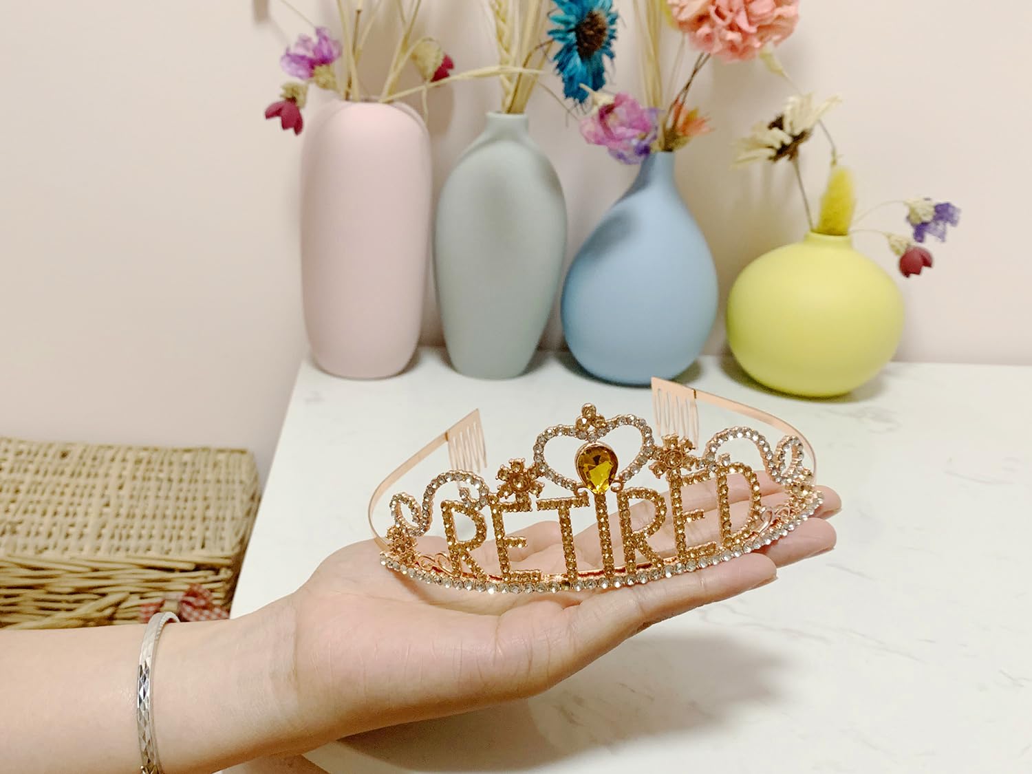 JETKONG Retirement Party Decorations Retired Tiara/Crown, Retired Sash for Women Retirement Gifts