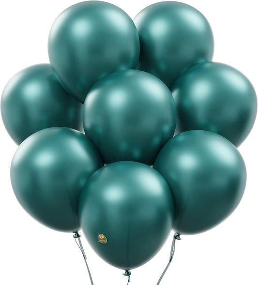 AFTERLOON® Biodegradable Balloons 24 pcs Pearlized Emerald Green 10 Inch Pearlescent, Thickened Extra Strong Natural Latex Helium Float, Colorful Bulk Color ballon Globos Para Decoration De Fiestas