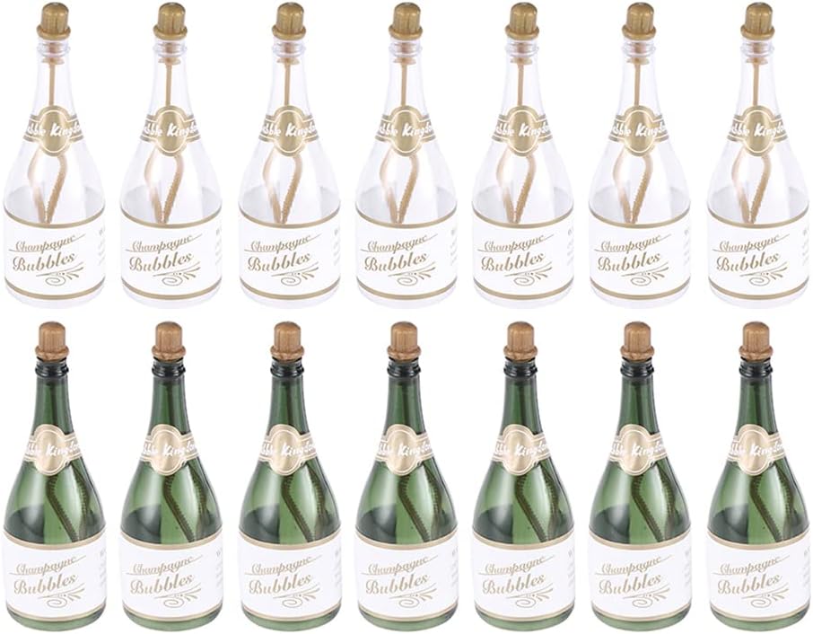 LUOZZY 24 Mini Champagne Bottles - Wedding & Bar Decoration, 1:12 Scale, 3.7x1.2 INCH