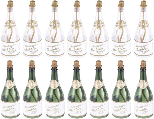 LUOZZY 24 Mini Champagne Bottles - Wedding & Bar Decoration, 1:12 Scale, 3.7x1.2 INCH