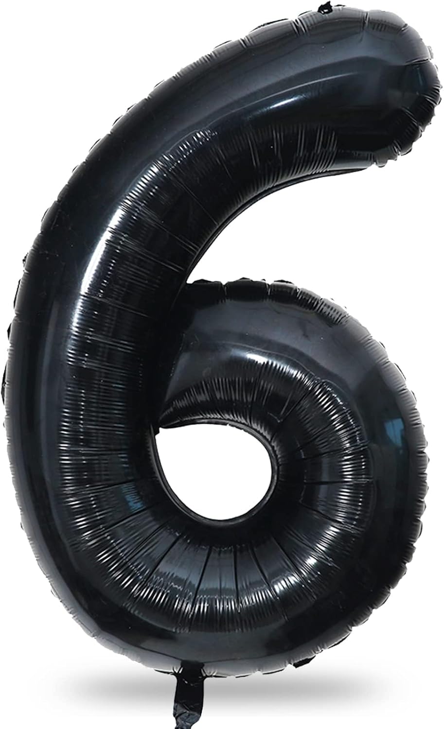 Black Balloon Number 6, 40 Inch Large Self Inflating Foil Number Balloons 0-9, Giant 6 Digital Helium Balloon for 6th 16th Kids Boys 60th Men Birthday Party Anniversary Celebration Decorations