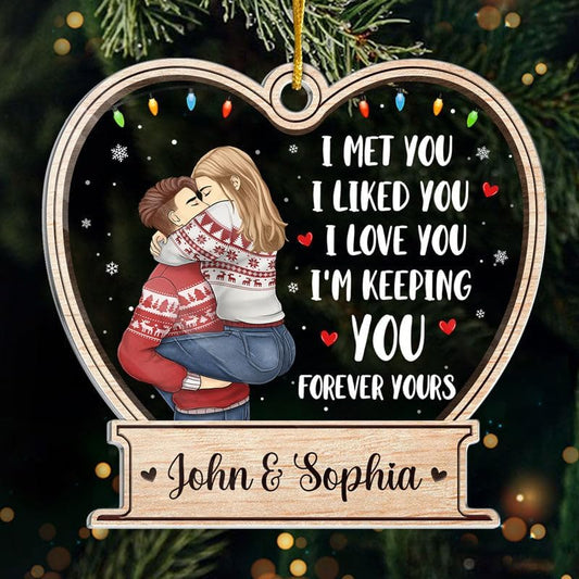 Pawfect House Forever Yours, Personalized Christmas Tree Decorations Gifts for Couples, Anniversary Birthday Gifts for Husband, Wife, Vintage Christmas Ornaments, Housewarming Gift for Her, Him