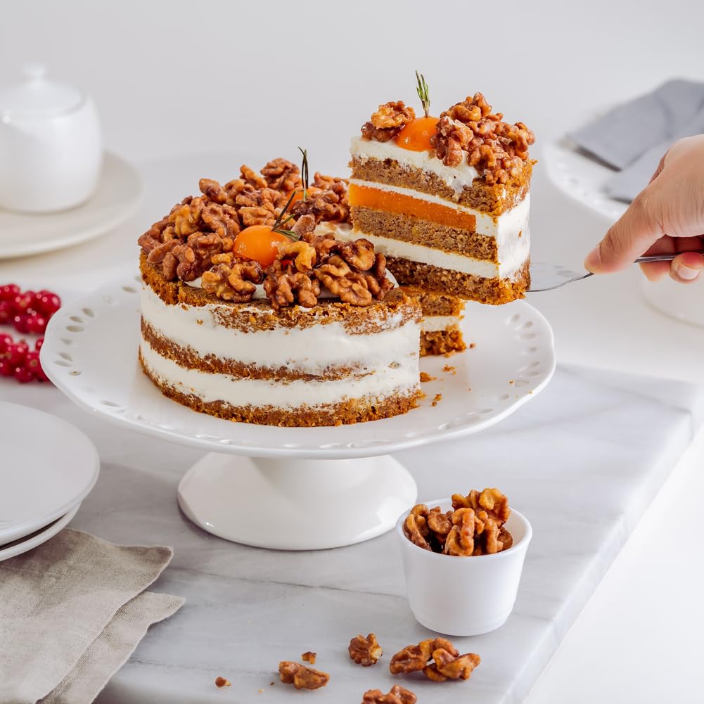 tiokin Wedding Cake Knife and Server Set Silver,Stainless Steel Cake Cutting Set,2Pcs Include Cake