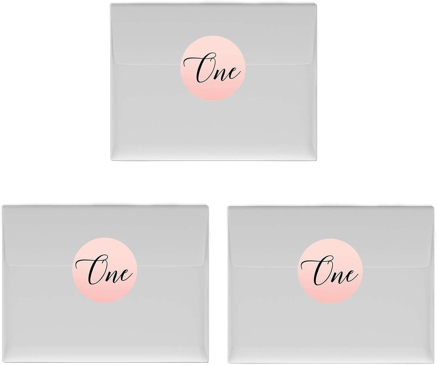 Andaz Press Blush Pink Rose Elegant Party Baby Girl's 1st Birthday Collection, Small Round Circle Label Stickers, Fits Kisses Chocolates, 1st Birthday, 240-Pack, Favors Decor Envelope Seals