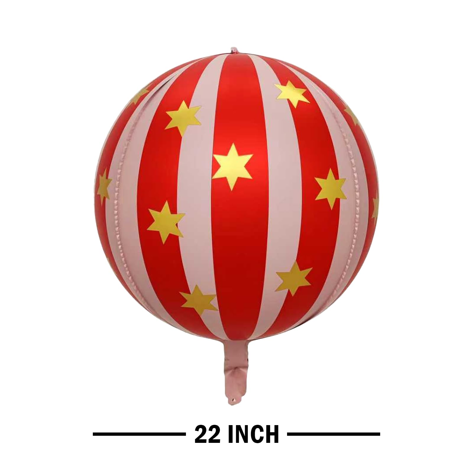 Carnival Red and Pink Foil Balloons 22Inch 6Pack